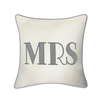 Celebrations, Edie@Home | Celebrations Pillow Embroidered Appliqued "Mrs"商品图片 5.9折