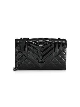 了解ysl小粉条, Yves Saint Laurent | Small Envelope Monogram Matelassé Patent Leather Shoulder Bag商品图片 