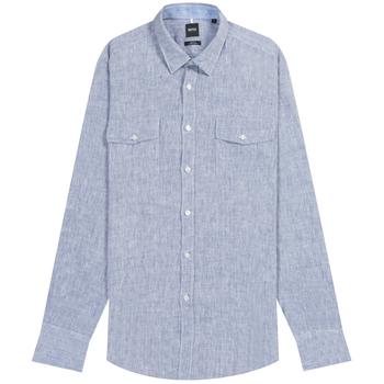 Hugo Boss | HUGO BOSS Ronni 53T Linen Shirt Blue商品图片,5折