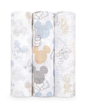 商品aden + anais | Unisex Minnie and Mickey Classic Swaddle Blankets, Pack of 3,商家Bloomingdale's,价格¥372图片