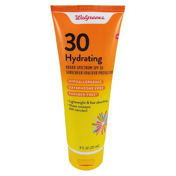 Walgreens | Hydrating Sunscreen Lotion SPF 30商品图片,独家减免邮费