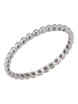 Oradina | 14K White Gold Have a Ball Stack Ring,商家Saks Fifth Avenue,价格¥1230