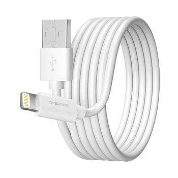 商品Overtime | Apple MFi Certified iPhone 11/XR/SE/10/8 10ft Charging Cable | USB to Lightning Cable for iPhone - White,商家Macy's,价格¥115图片