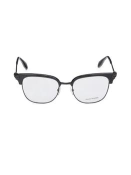 Alexander McQueen | 53MM Clubmaster Optical Glasses商品图片,2.9折