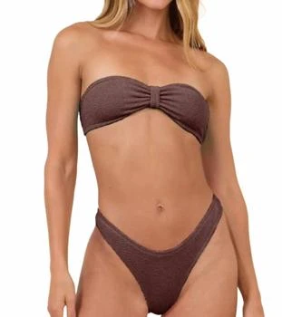 Vintage Havana | Cocoa Krinkle Bikini Set In Brown,商家Premium Outlets,价格¥462