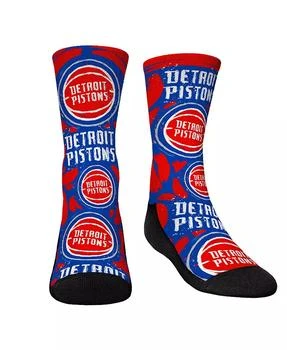 Rock 'Em | Youth Boys and Girls Socks Detroit Pistons Allover Logo and Paint Crew Socks,商家Macy's,价格¥135