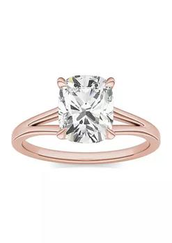 Charles & Colvard, Charles & Colvard | Charles & Colvard 2.36 ct. t.w. Lab Created Elongated Cushion Moissanite Solitaire Ring in 14k Rose Gold商品图片 