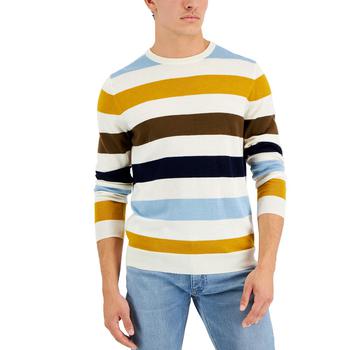Club Room | Men's Merino Stripe Sweater, Created for Macy's商品图片,3.4折
