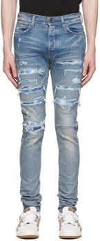 amiri牛仔裤真假, AMIRI | Blue Bandana Thrasher Jeans商品图片 6.4折