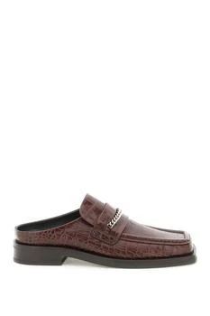 推荐Croco-embossed Leather Loafers Mules商品