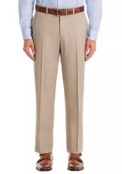 推荐Solid Tan Wool Straight Suit Separate Pants商品