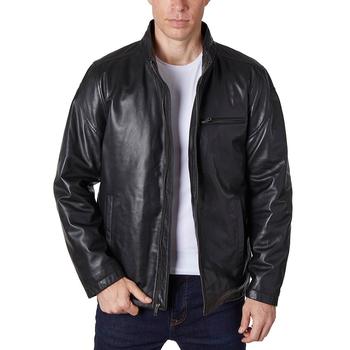 商品Perry Ellis | Men's Zipper Leather Moto Jacket,商家Macy's,价格¥1718图片