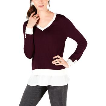 推荐Tommy Hilfiger Womens Layered Ribbed Pullover Sweater商品