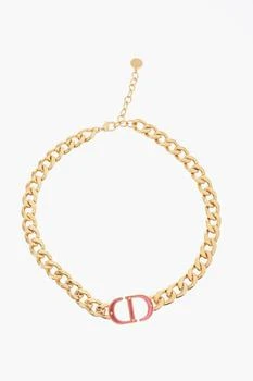 Dior | Dior Golden-Effect Chain Necklace with Maxi CD Monogram,商家stork,价格¥4026