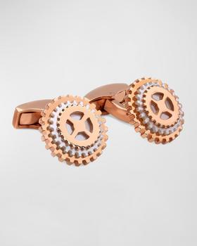 商品Tateossian | Men's Rose Gold Mother-Of-Pearl Gear Cufflinks,商家Neiman Marcus,价格¥4759图片