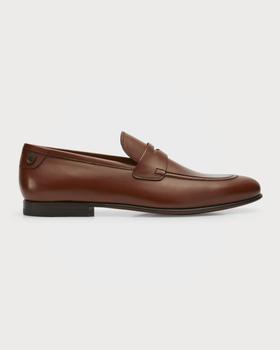 Salvatore Ferragamo | Men's Goya Almond Toe Leather Penny Loafers商品图片,
