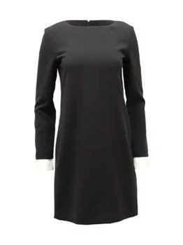 [二手商品] Theory | Theory Long-Sleeved Mini Dress With Bateau Neckline In Black Triacetate 