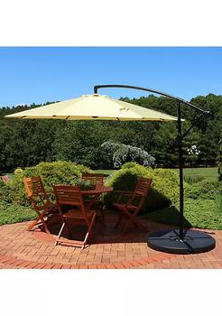 商品Sunnydaze Decor | Sunnydaze Offset Outdoor Patio Umbrella with Crank - 9-Foot - Pale Buttercup,商家Belk,价格¥1117图片