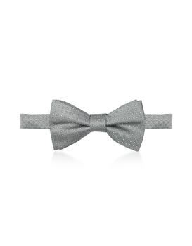 推荐Silver Polkadots Woven Silk Pre-tied Bow-tie商品