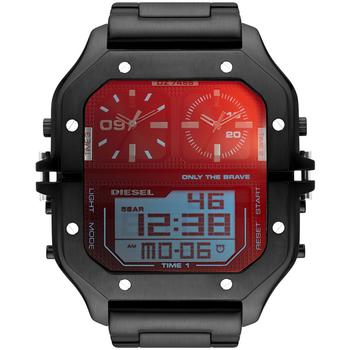 diesel手表, Diesel | Men's 2005 Ana-Digi Black-Tone Stainless Steel Watch 51mm商品图片 