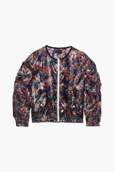Isabel Marant | Ophia ruched floral-print shell bomber jacket商品图片,3折