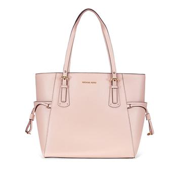Michael Kors Small Voyager Textured Crossgrain Leather Tote- Soft Pink product img