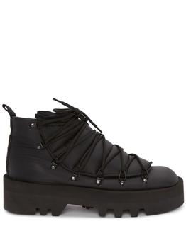 JW Anderson | J.W. ANDERSON Padded lace-up boots商品图片,7.4折