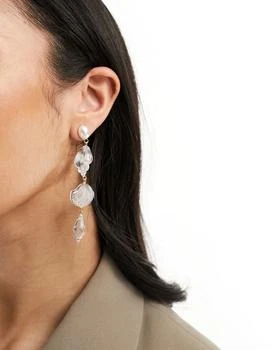 DesignB London | DesignB London pearl and resin drop earrings,商家ASOS,价格¥118