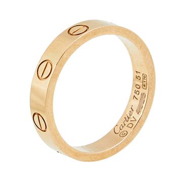卡地亚戒指是什么牌子, [二手商品] Cartier | Cartier Love 18K Rose Gold Narrow Wedding Band Ring Size 51商品图片 8.8折, 满1件减$100, 满减