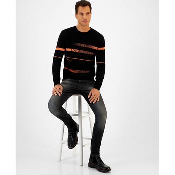GUESS | Men's Philibert Logo Stripes Crewneck Pullover Sweater商品图片,7折