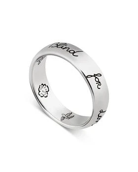 Gucci | Sterling Silver Blind for Love Engraved Thin Band,商家Bloomingdale's,价格¥2121