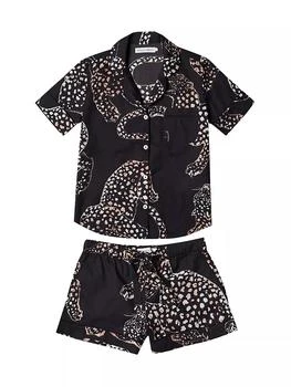Desmond & Dempsey | Jaguar Print Cotton Short Pajama Set 