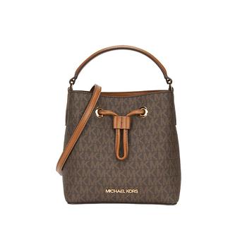 michael kors bag, Michael Kors | 美国直邮Michael Kors迈克高仕 MK SURI小号女士单肩斜挎手提桶包棕色35T0SU2C0B商品图片 额外8.2折x额外9折, 额外八二折, 额外九折