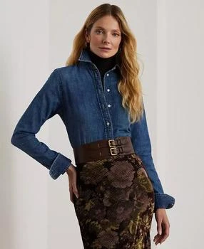 Ralph Lauren | Women's Straight-Fit Denim Shirt,商家Macy's,价格¥611