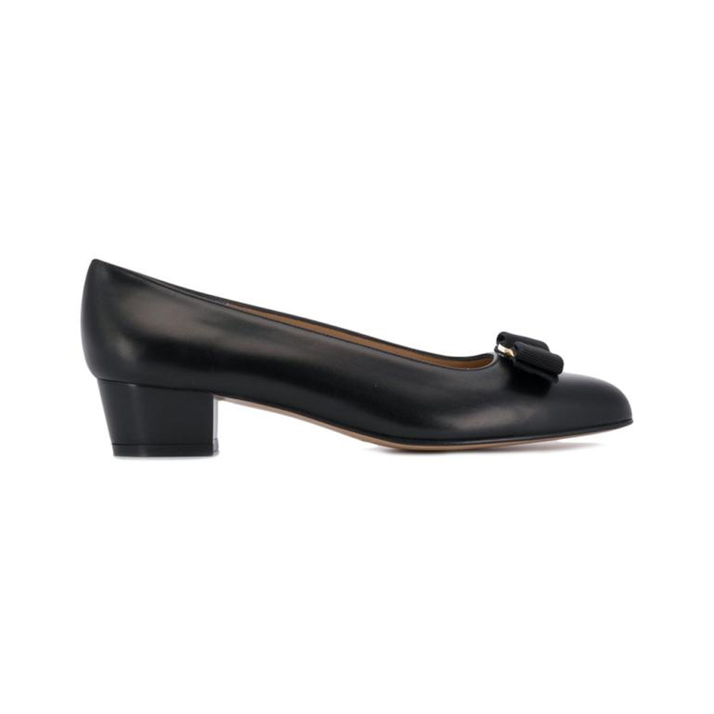 菲拉格慕芭蕾鞋女鞋, Salvatore Ferragamo | SALVATORE FERRAGAMO 女士黑色中跟鞋 01-7468-574571商品图片 独家减免邮费