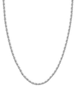 推荐14K White Gold Hollow Rope Chain商品