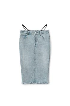 推荐Diamanté Thong Midi Skirt In Denim商品
