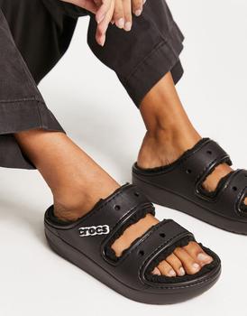 Crocs | Crocs classic cozzy sandals black商品图片,7.9折×额外9.5折, 额外九五折