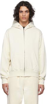 Les Tien | Off-White Cropped Zip-Up Hoodie商品图片,4.8折