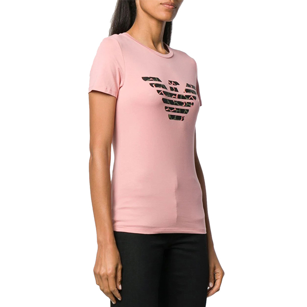 Emporio Armani | Emporio Armani 安普里奥 阿玛尼 19秋冬 女士棉质LOGO图案圆领时尚休闲短袖T恤 6G2T7N-J07Z-0312商品图片,独家减免邮费