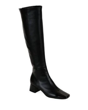 推荐Tall Leather Cap-Toe Knee Boots商品