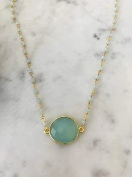 Mrs. Parker Endless Summer Chalcedony Necklace in Gold
