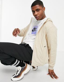 essentials hoodie多少钱, NIKE | Nike Premium Essentials heavyweight zip up hoodie in stone商品图片 5折