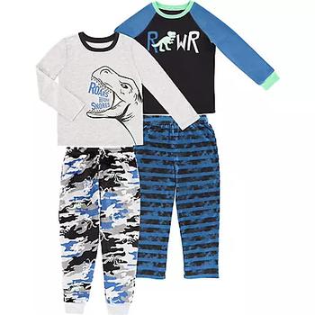 Member's Mark | Member's Mark Boys' 4 Piece Fleece PJ Set商品图片,