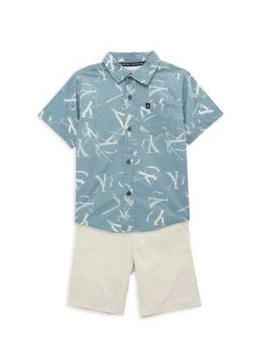 Calvin Klein | Little Boy's 2-Piece Button Shirt & Shorts Set 5.0折