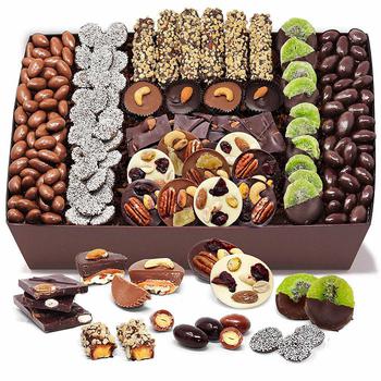 商品Chocolate Covered Company | Premium Belgian Chocolate Covered Caramel, Nut and Fruit Tray,商家Bloomingdale's,价格¥678图片