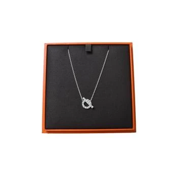Hermes | Hermes Mini Diamond Finesse Pendant Necklace White Gold,商家NOBLEMARS,价格¥36785