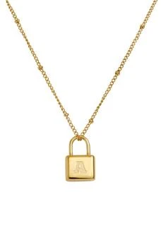 Savvy Cie Jewels | Initial Lock Pendant Necklace 2.1折