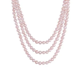 Splendid Pearls | Endless Pink 80" Freshwater Pearl Necklace,商家Premium Outlets,价格¥352