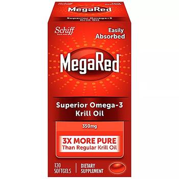 商品MegaRed 350mg Omega-3 Krill Oil Dietary Supplement (130 ct.)图片